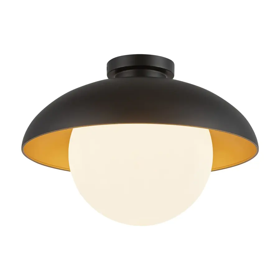 Rubio 16-Inch Flush Mount in Matte Black - Image 9