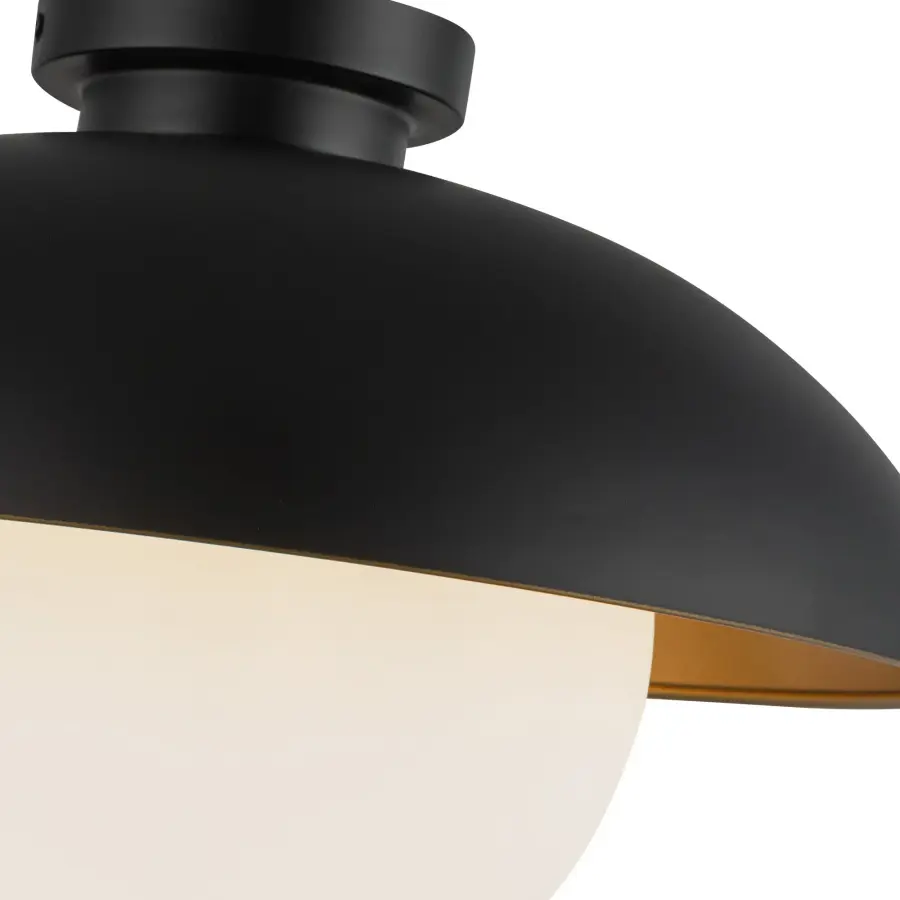 Rubio 16-Inch Flush Mount in Matte Black - Image 10