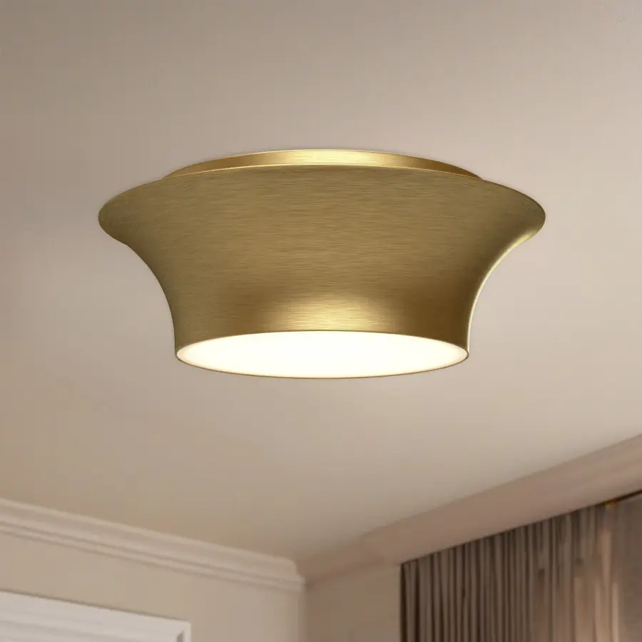 Emiko 13-Inch Flush Mount in Brushed Gold - Image 2