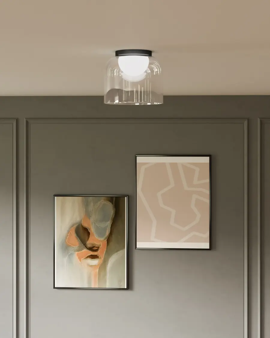 Cedar 8-Inch Flush Mount in Matte Black - Image 2