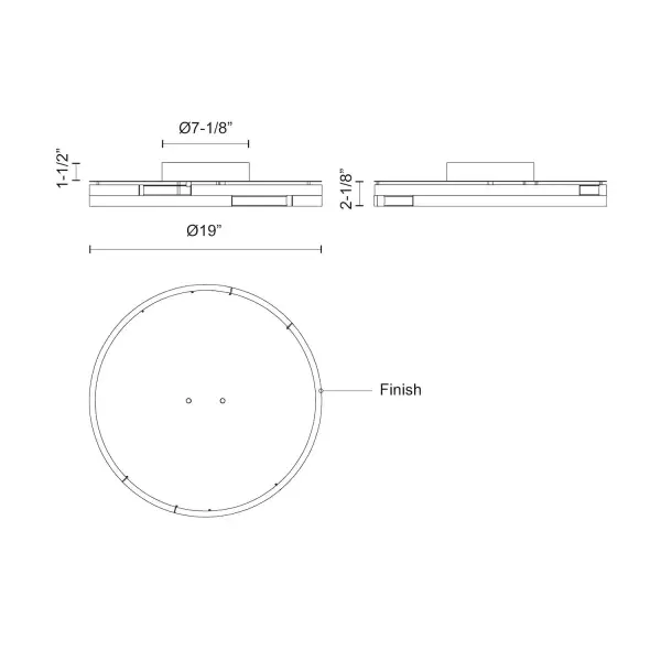 Anello Minor 19" Flush Mount in Walnut - Image 13