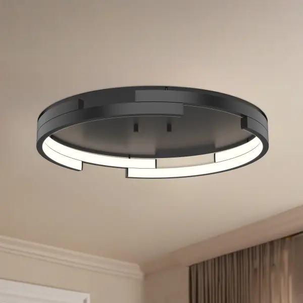 Anello Minor 19" Flush Mount in Walnut - Image 6