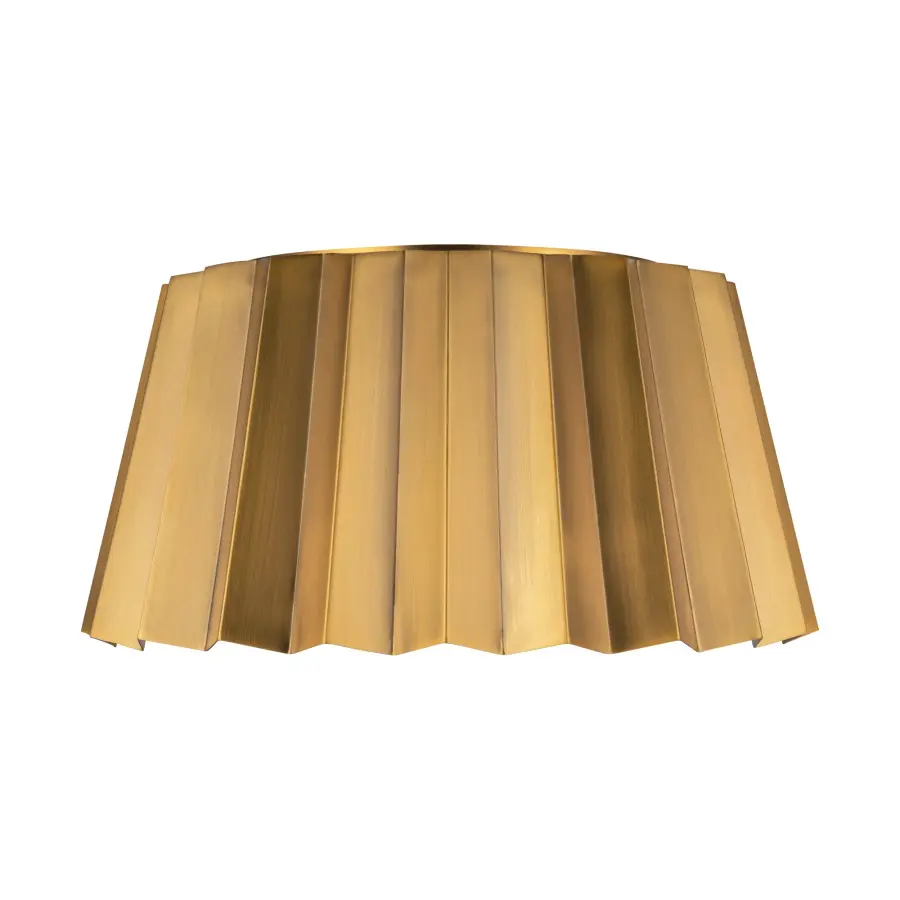 Plisse 14-Inch Flush Mount in Aged Gold - Image 1
