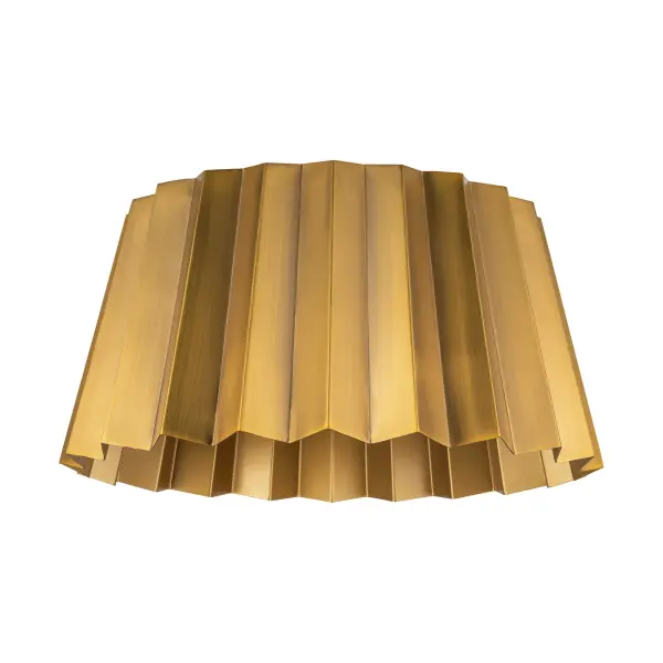 Plisse 14-Inch Flush Mount in Aged Gold - Image 5