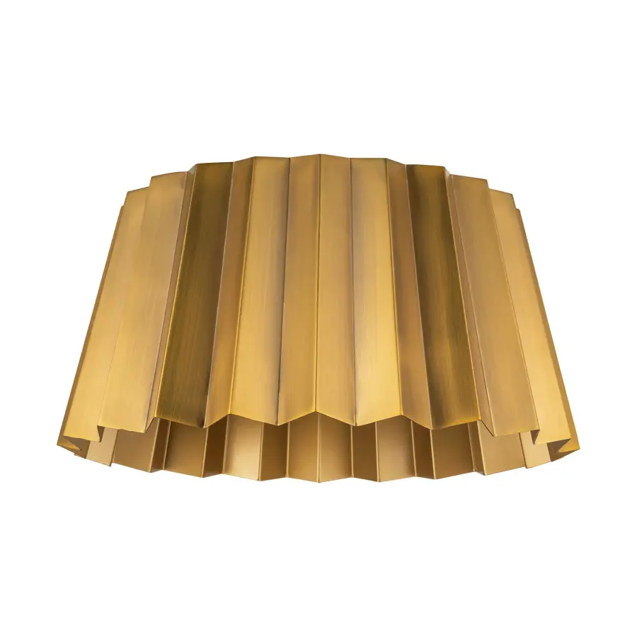Plisse 14-Inch Flush Mount in Aged Gold - Image 5