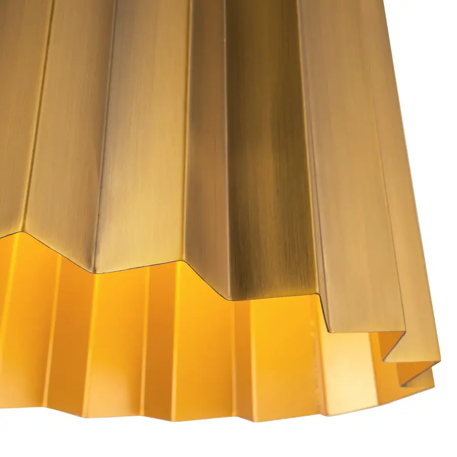 Plisse 14-Inch Flush Mount in Aged Gold - Image 6