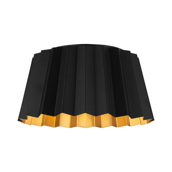 Plisse 14-Inch Flush Mount in Aged Gold - Image 8