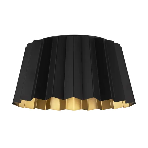Plisse 14-Inch Flush Mount in Aged Gold - Image 9