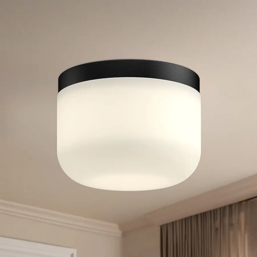 Mel 5-Inch Flush Mount in Matte Black - Image 3