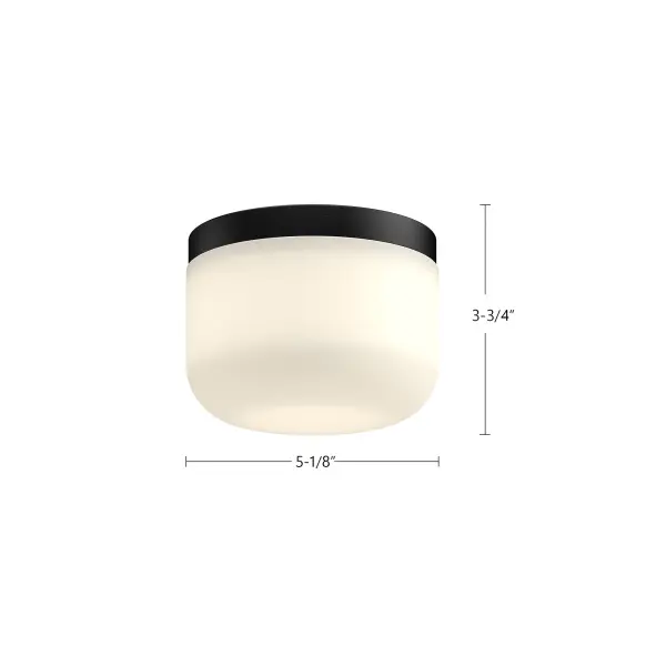 Mel 5-Inch Flush Mount in Matte Black - Image 6