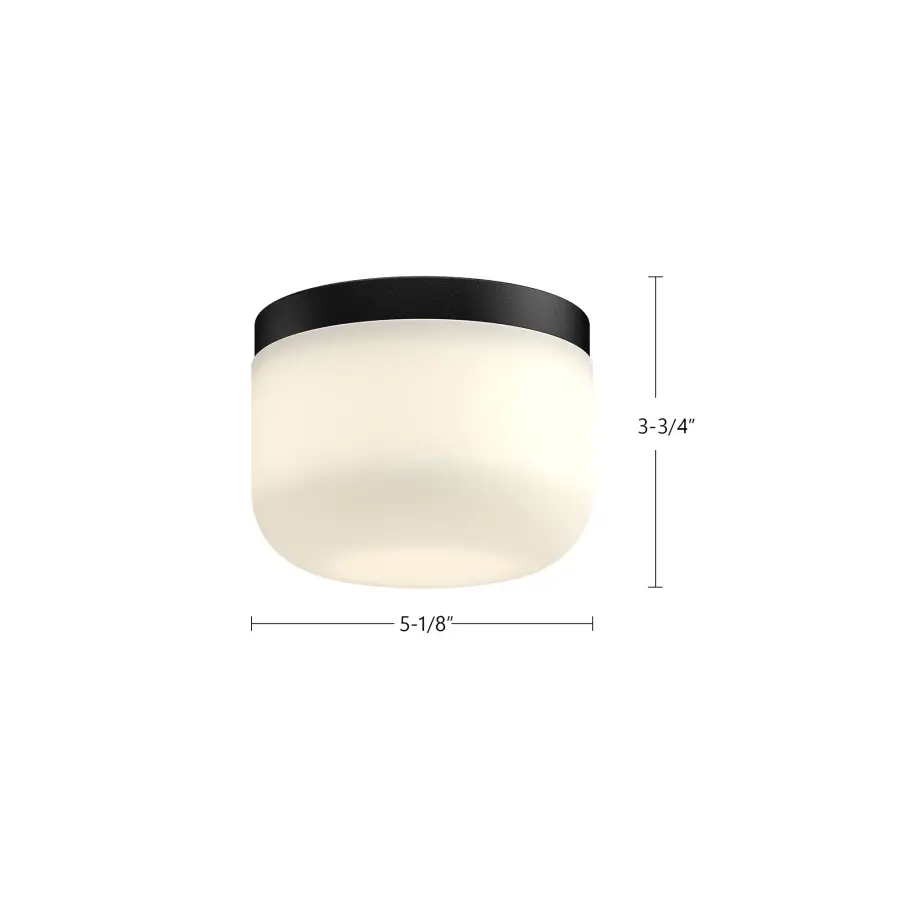 Mel 5-Inch Flush Mount in Matte Black - Image 6
