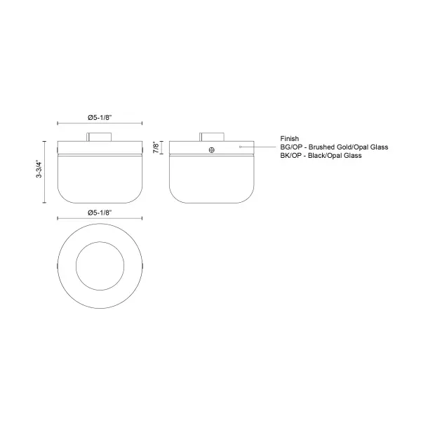 Mel 5-Inch Flush Mount in Matte Black - Image 7