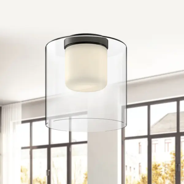 Birch 9-Inch Flush Mount in Matte Black - Image 3