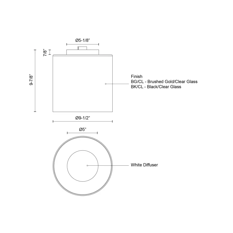 Birch 9-Inch Flush Mount in Matte Black - Image 7