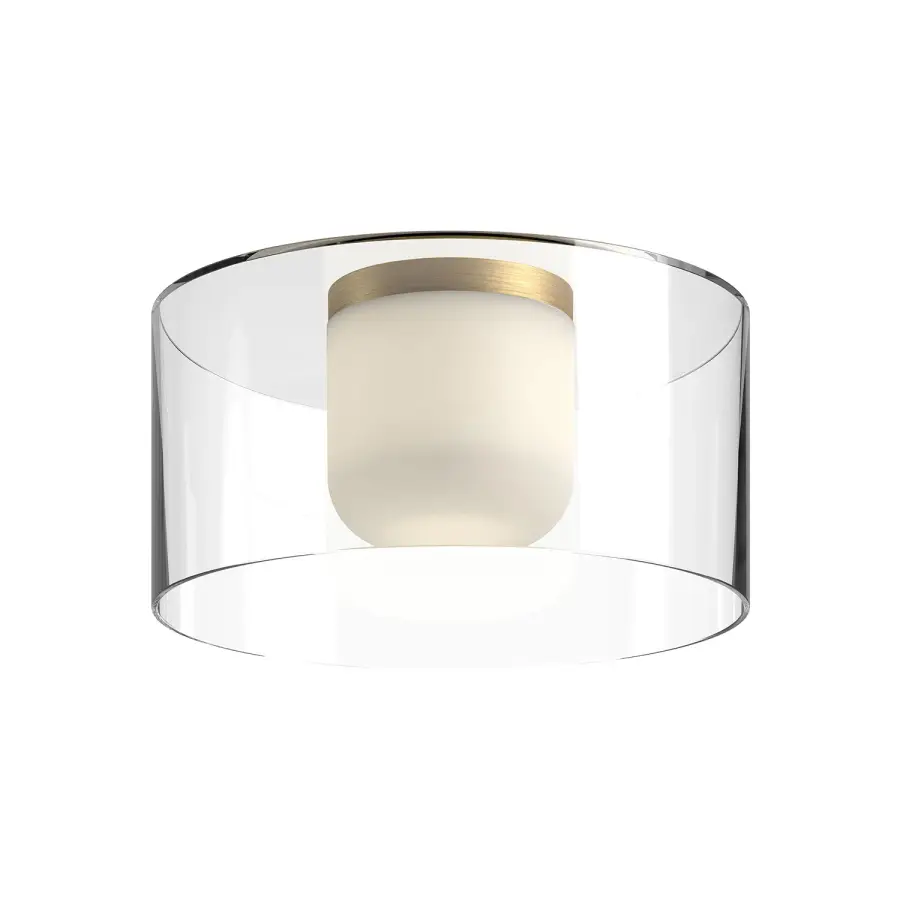 Birch 12-Inch Flush Mount in Brushed Gold - Image 4