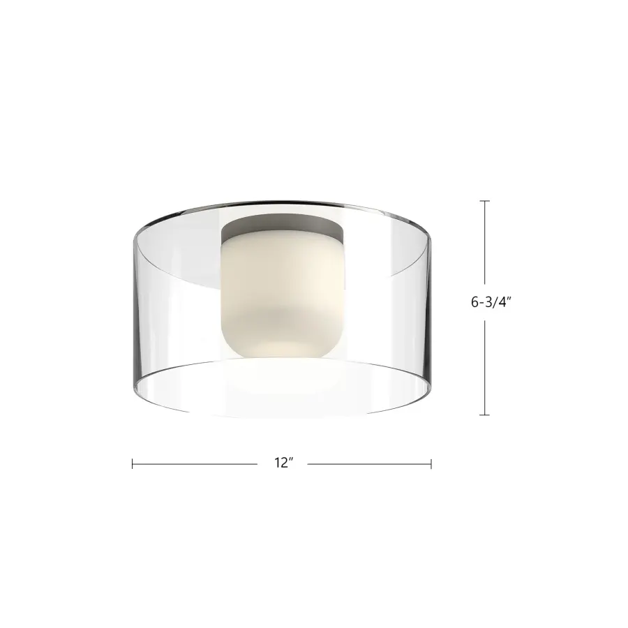 Birch 12-Inch Flush Mount in Brushed Gold - Image 5