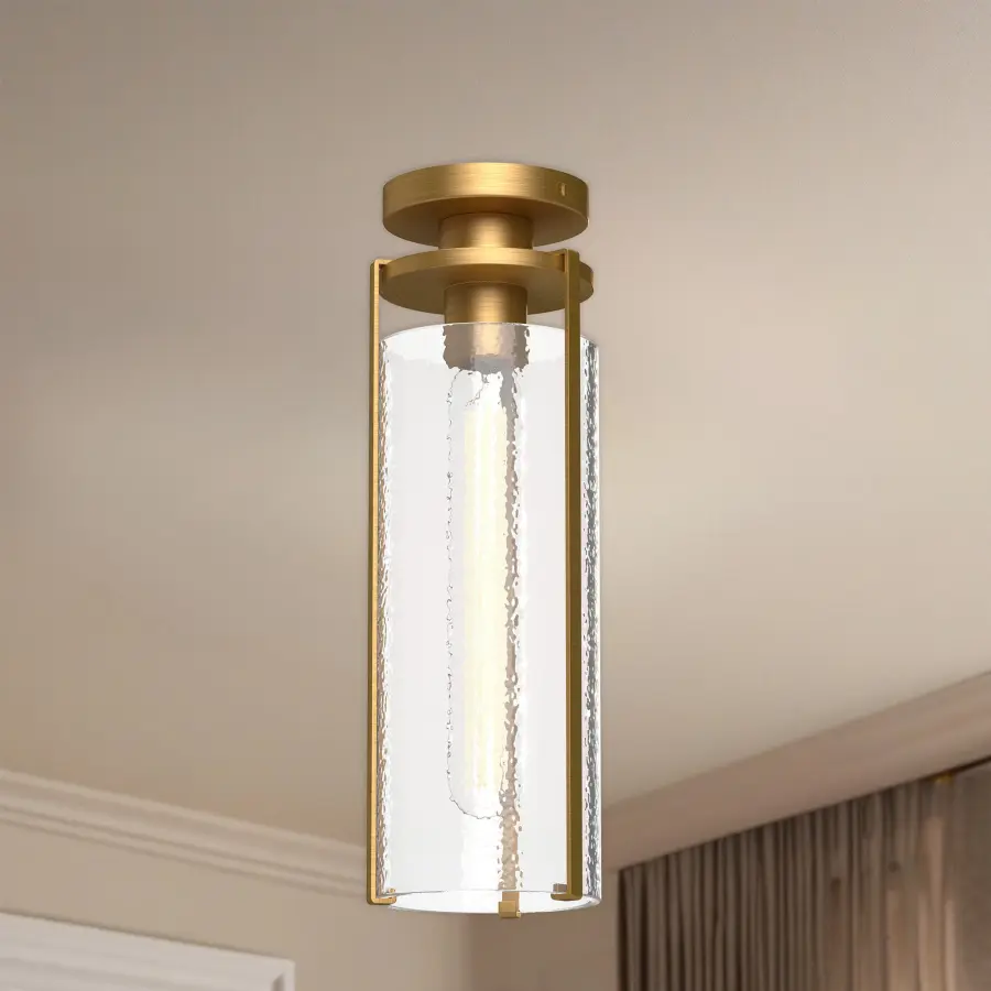 Belmont 5-Inch Flush Mount in Aged Gold - Image 2