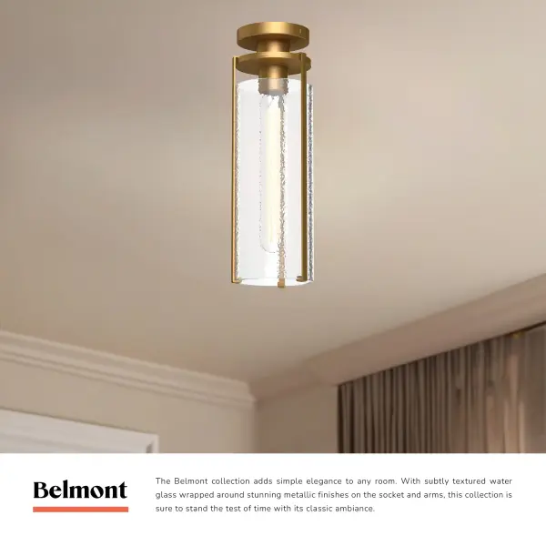 Belmont 5-Inch Flush Mount in Aged Gold - Image 6