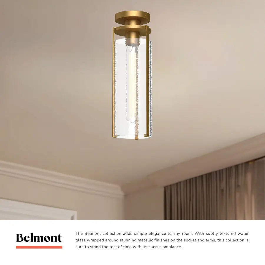 Belmont 5-Inch Flush Mount in Aged Gold - Image 6