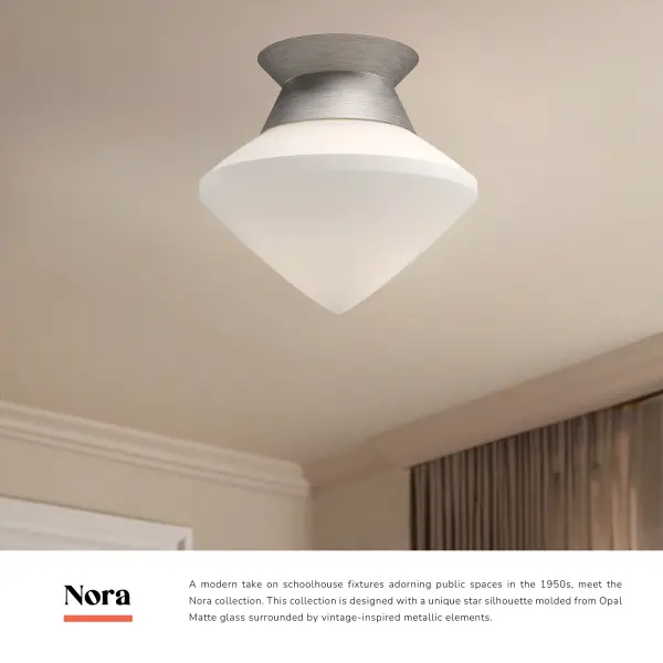 Nora 8-Inch Flush Mount in Brushed Nickel - Image 8