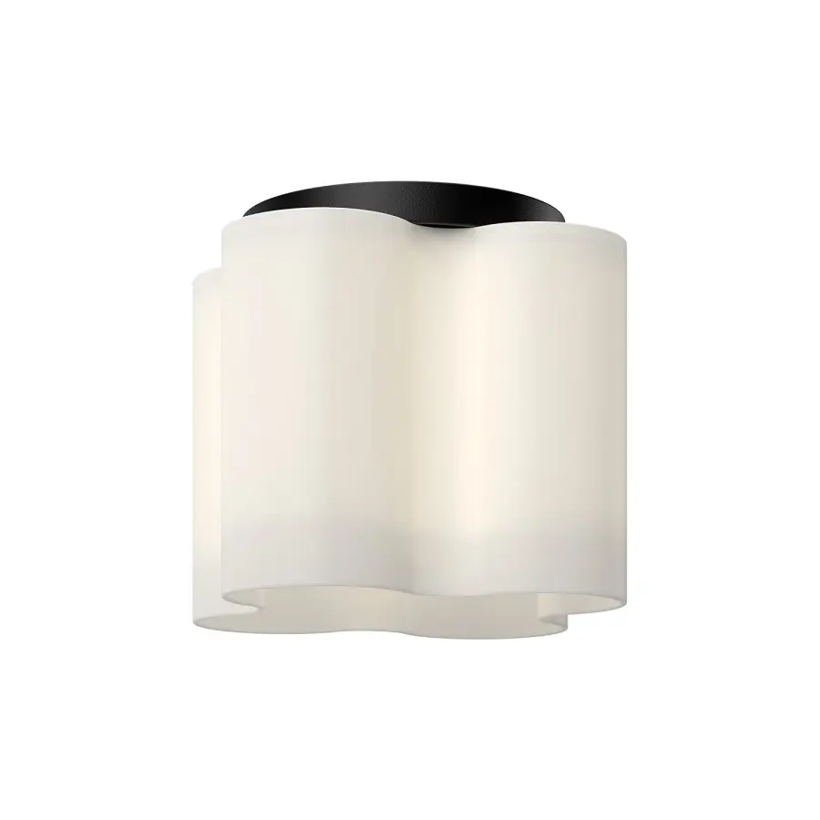 Clover 9-Inch Flush Mount in Matte Black - Image 1