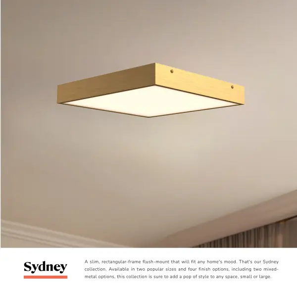 Sydney 11-Inch Flush Mount in Aged Gold - Image 5