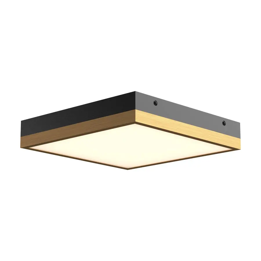 Sydney 11-Inch Flush Mount in Aged Gold/Matte Black - Image 1