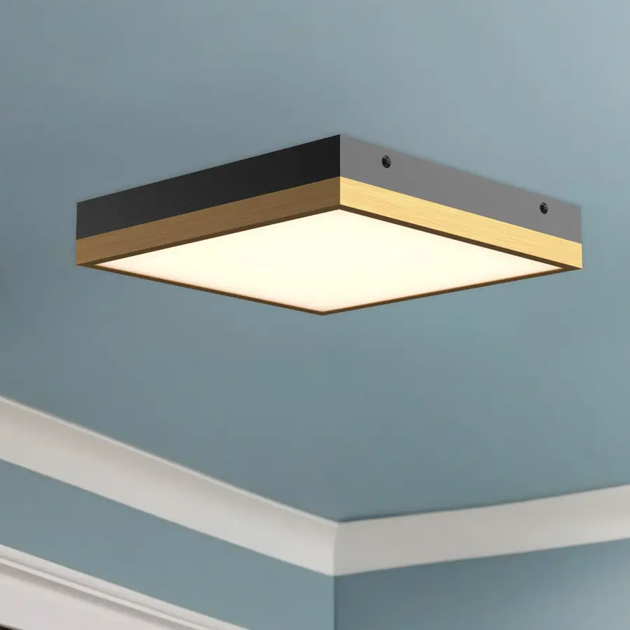Sydney 11-Inch Flush Mount in Aged Gold/Matte Black - Image 2