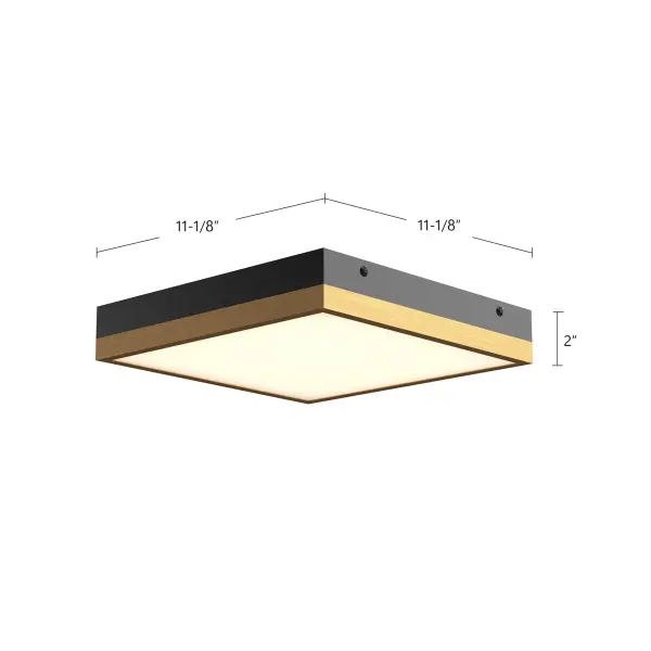 Sydney 11-Inch Flush Mount in Aged Gold/Matte Black - Image 8