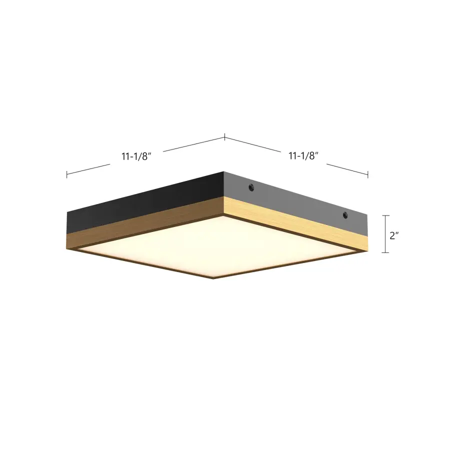 Sydney 11-Inch Flush Mount in Aged Gold/Matte Black - Image 8