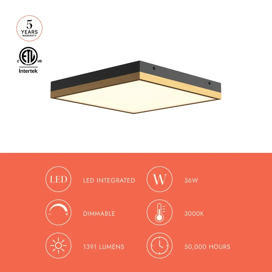 Sydney 14" Flush Mount in Aged Gold/Matte Black - Image 3