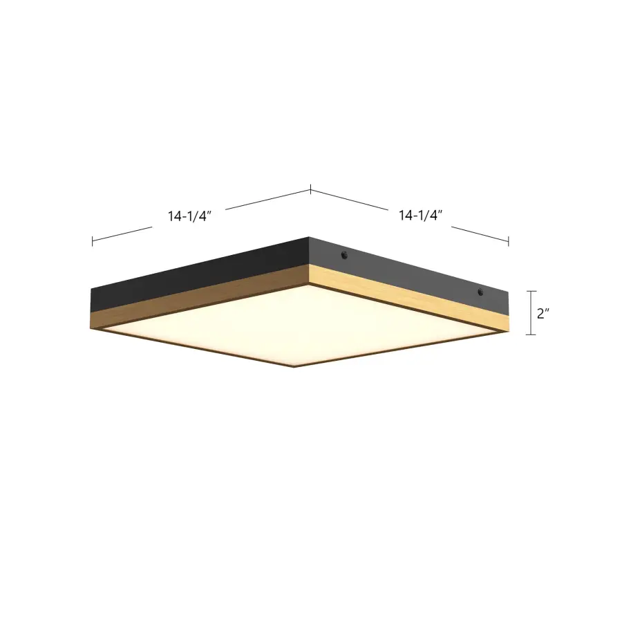 Sydney 14" Flush Mount in Aged Gold/Matte Black - Image 6