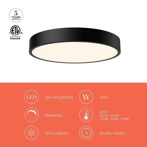 Elegant Flush Mount with Adjustable Color Temperature - Image 6