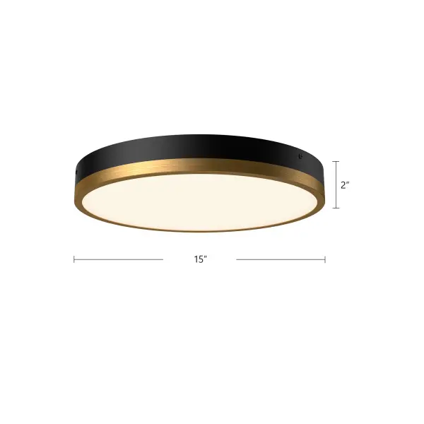 Elegant Mixed Metal Flush Mount with Adjustable Color Temperature - Image 14