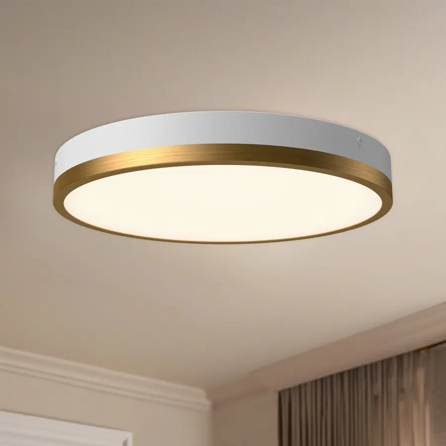 Elegant Mixed Metal Flush Mount with Adjustable Color Temperature - Image 3