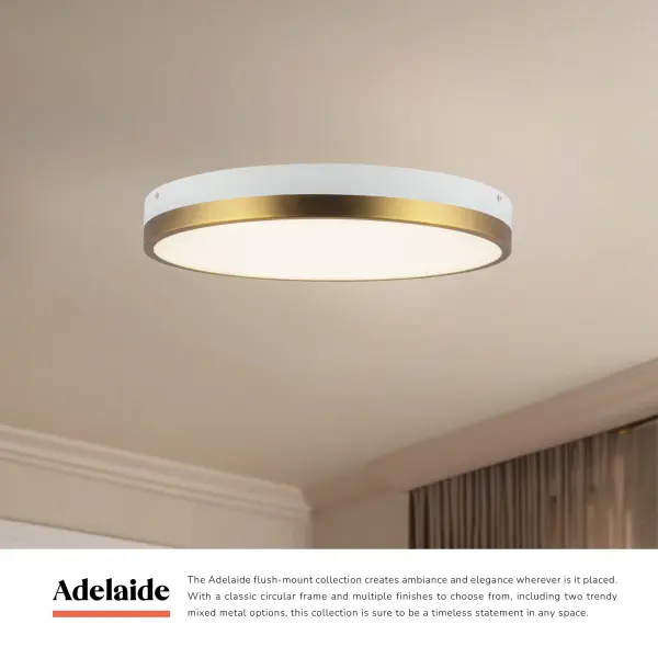 Elegant Mixed Metal Flush Mount with Adjustable Color Temperature - Image 10