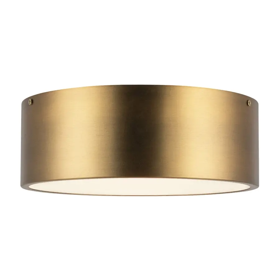 Brisbane 12-Inch Flush Mount in Aged Gold - Image 1
