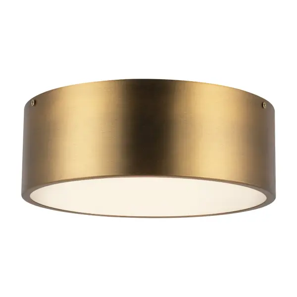Brisbane 12-Inch Flush Mount in Aged Gold - Image 2