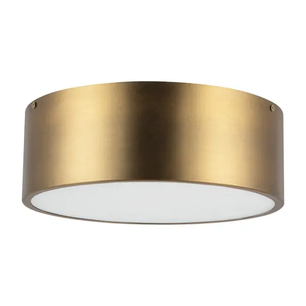 Brisbane 12-Inch Flush Mount in Aged Gold - Image 3