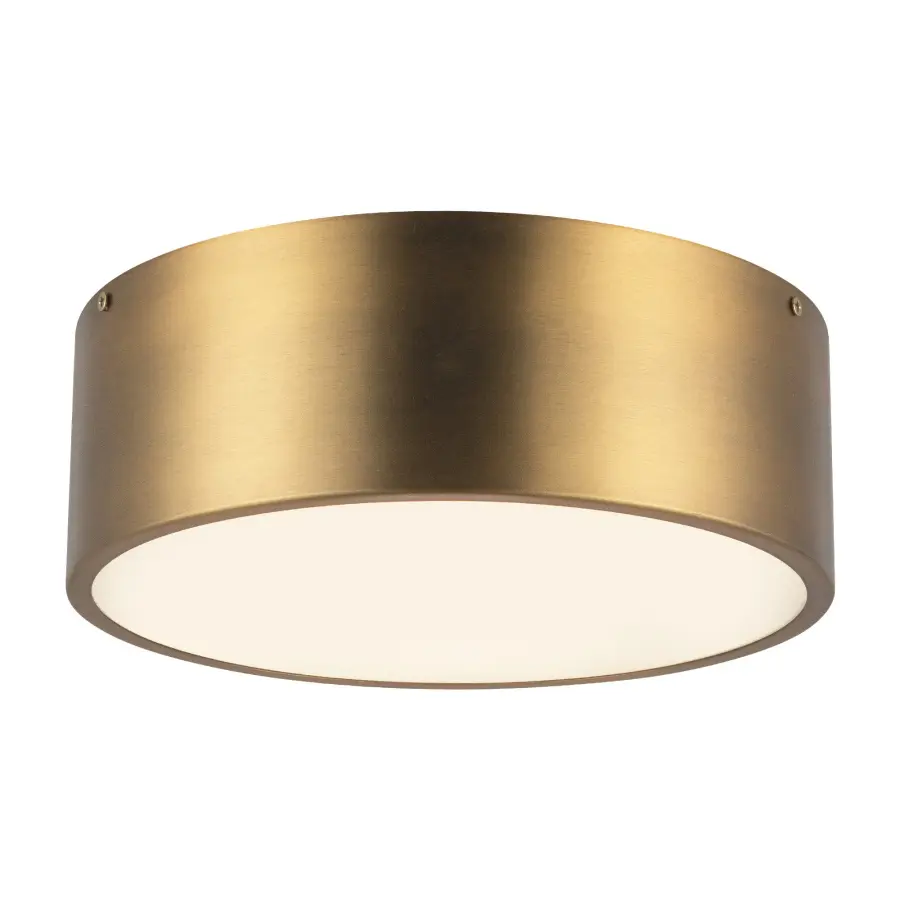 Brisbane 12-Inch Flush Mount in Aged Gold - Image 4