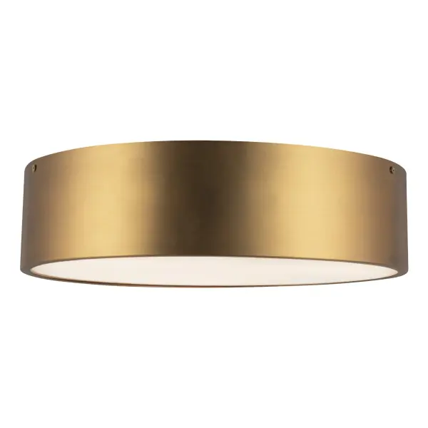 Brisbane 16" Flush Mount in Aged Gold - Image 1