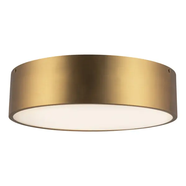 Brisbane 16" Flush Mount in Aged Gold - Image 2