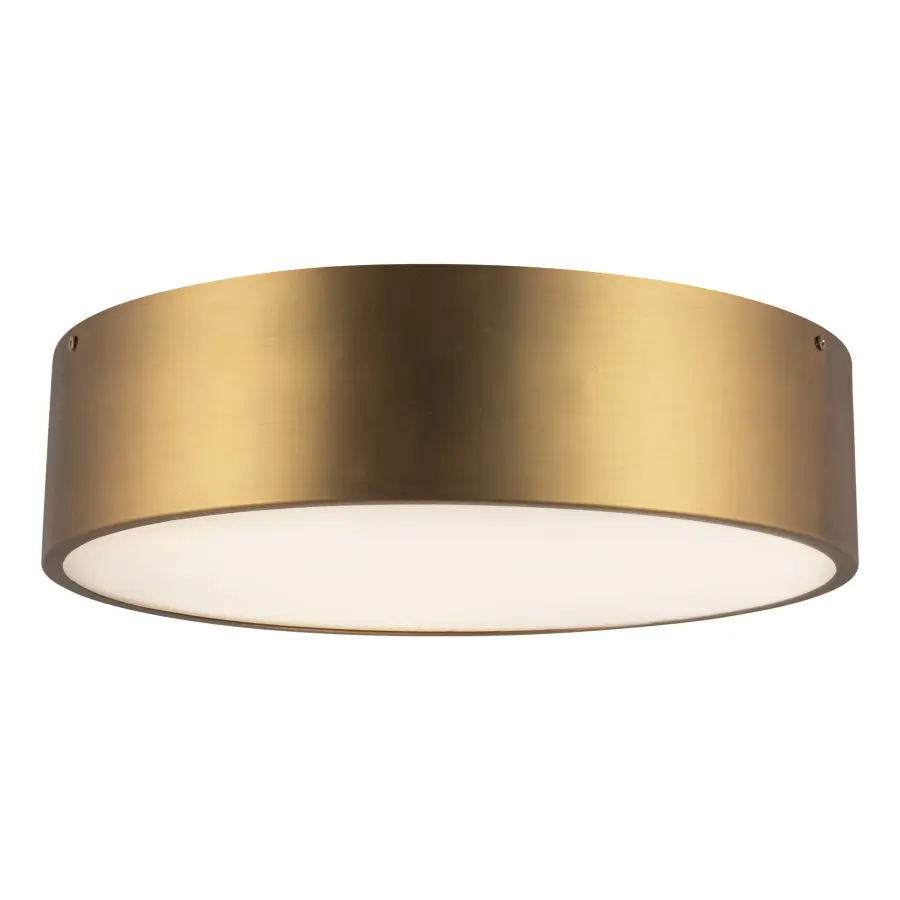 Brisbane 16" Flush Mount in Aged Gold - Image 2