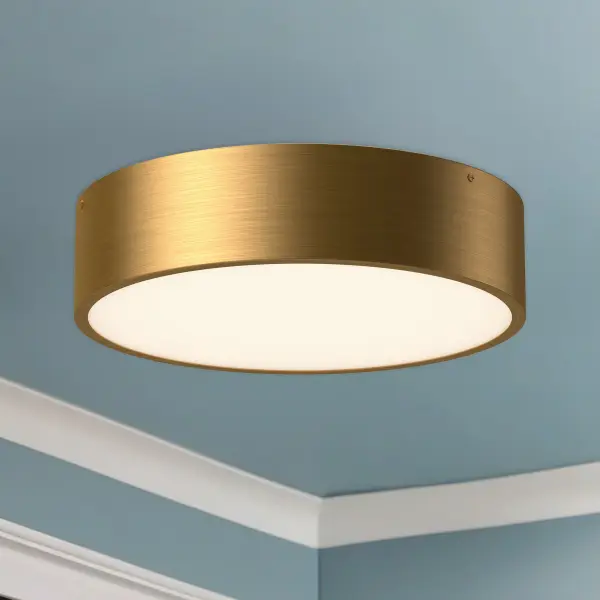Brisbane 16" Flush Mount in Aged Gold - Image 11
