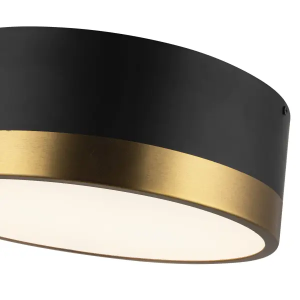 Brisbane 12-Inch Flush Mount in Aged Gold/Matte Black - Image 5