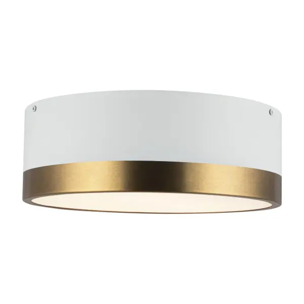 Brisbane 12-Inch Flush Mount in Aged Gold/Matte Black - Image 6