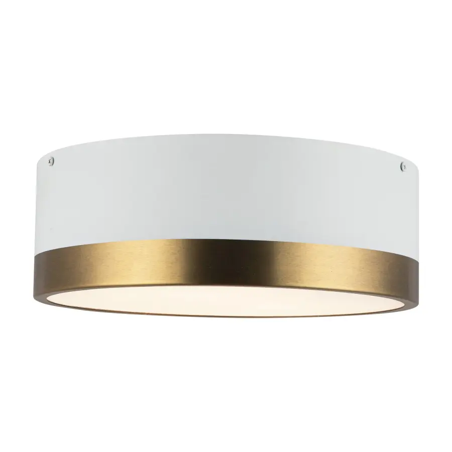 Brisbane 12-Inch Flush Mount in Aged Gold/Matte Black - Image 6