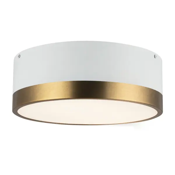 Brisbane 12-Inch Flush Mount in Aged Gold/Matte Black - Image 7