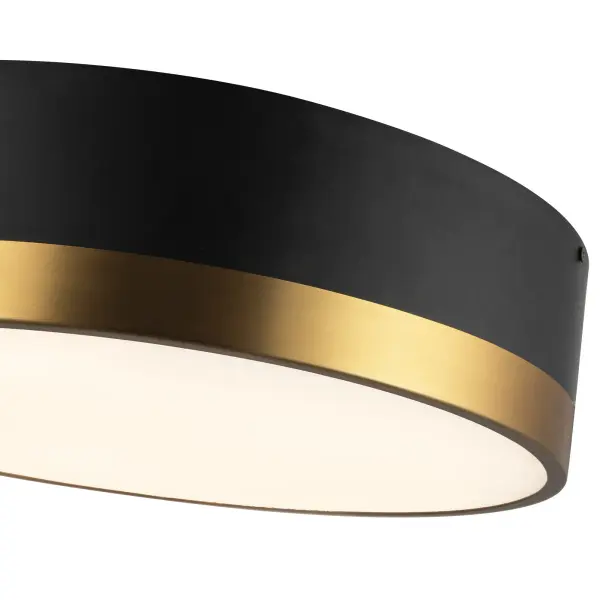 Brisbane 16" Flush Mount in Aged Gold/Matte Black - Image 5