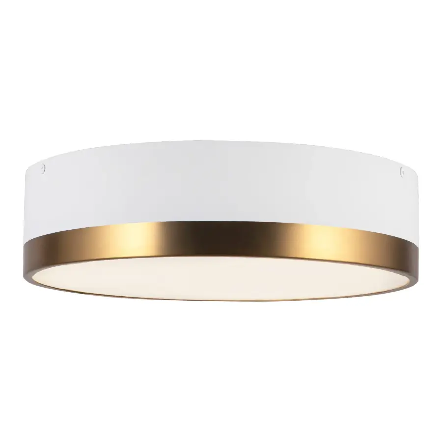 Brisbane 16" Flush Mount in Aged Gold/Matte Black - Image 6